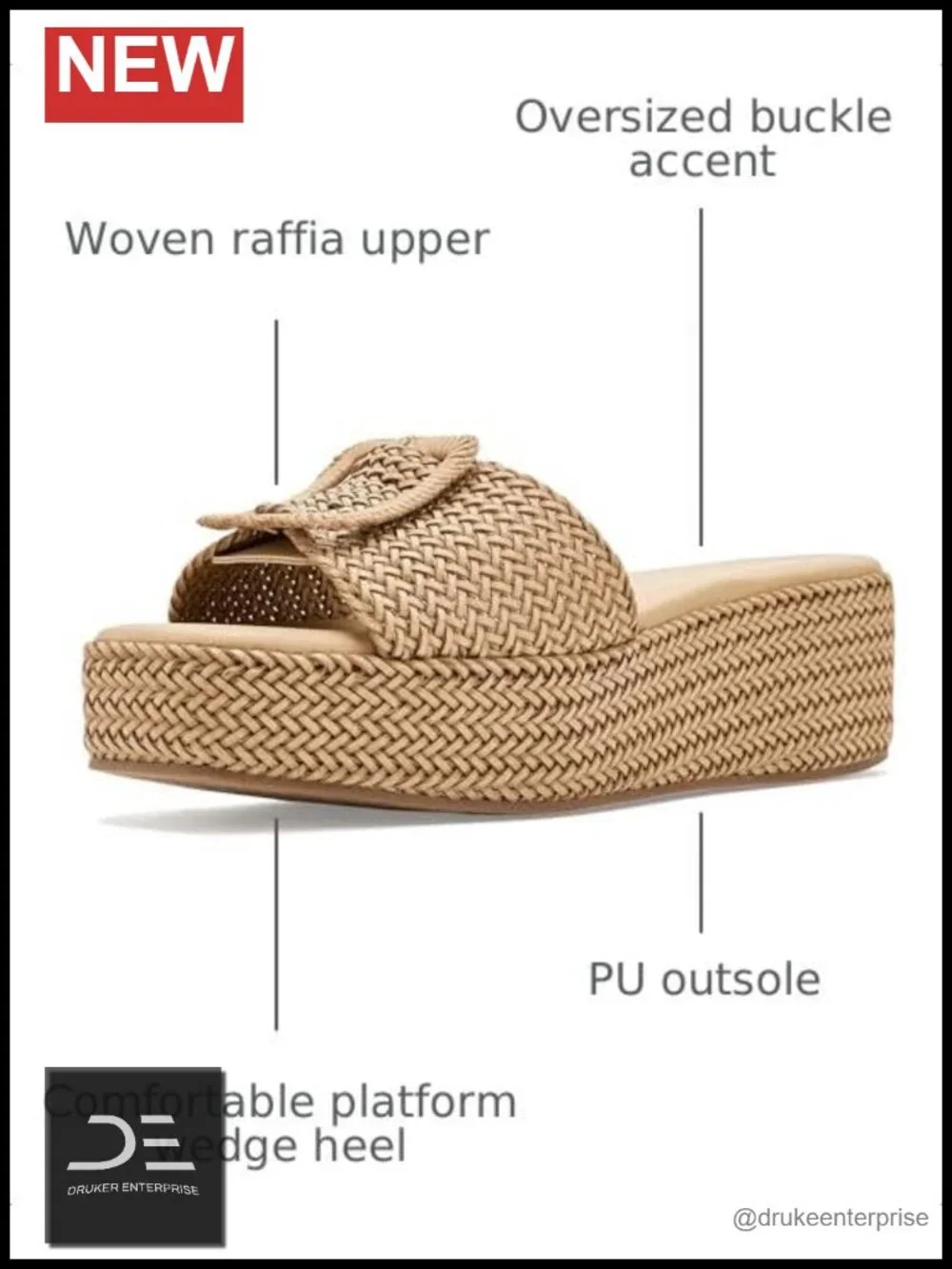 Anne Klein Lanai Women's Espadrille Wedge Sandal Faux Leather PU Open Toe Slip